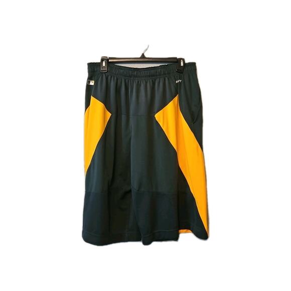 Oakland A's Mesh Shorts Mens Size LARGE Green - Picture 2 of 8